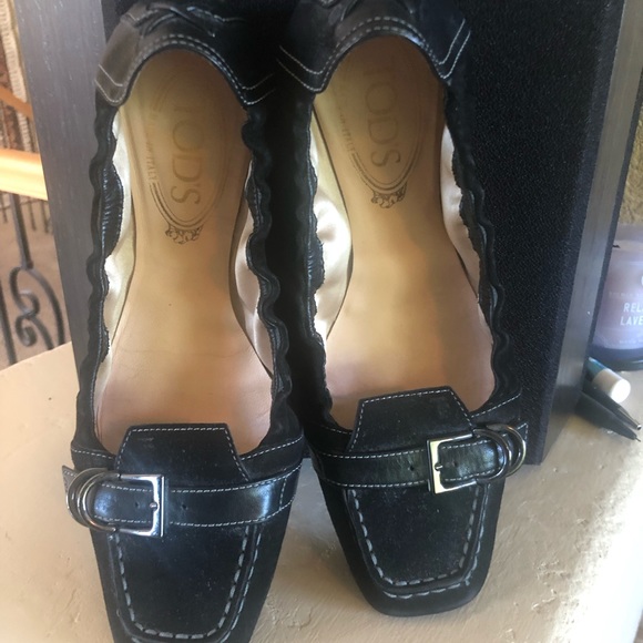 Tod's Shoes - Tods black suede ballerina flats. Size 7.5 Tod's Shoes - Tods black suede ballerina flats. Size 7.5